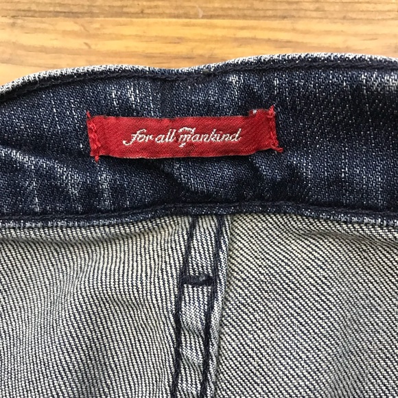 7 For All Mankind Zipper Straight Leg Jean Denim Q - Picture 3 of 8